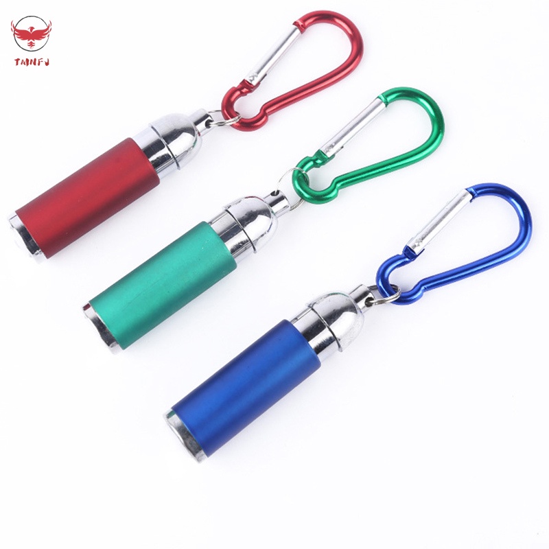 Đèn Pin LED Mini Di Động Kèm Móc Khóa Carabiner Tiện Dụng Mang Theo Du Lịch Cắm Trại