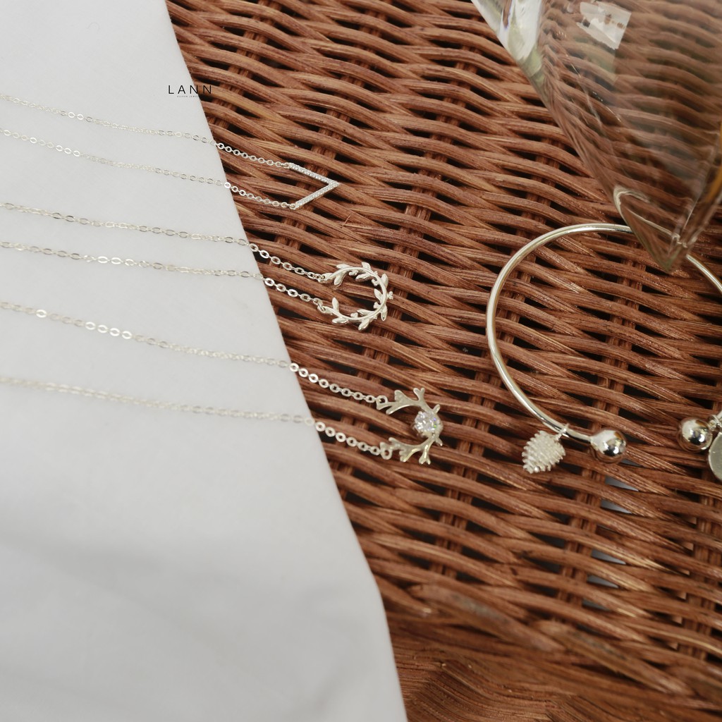 Vòng cổ V đá BẠC S925 LANN N069