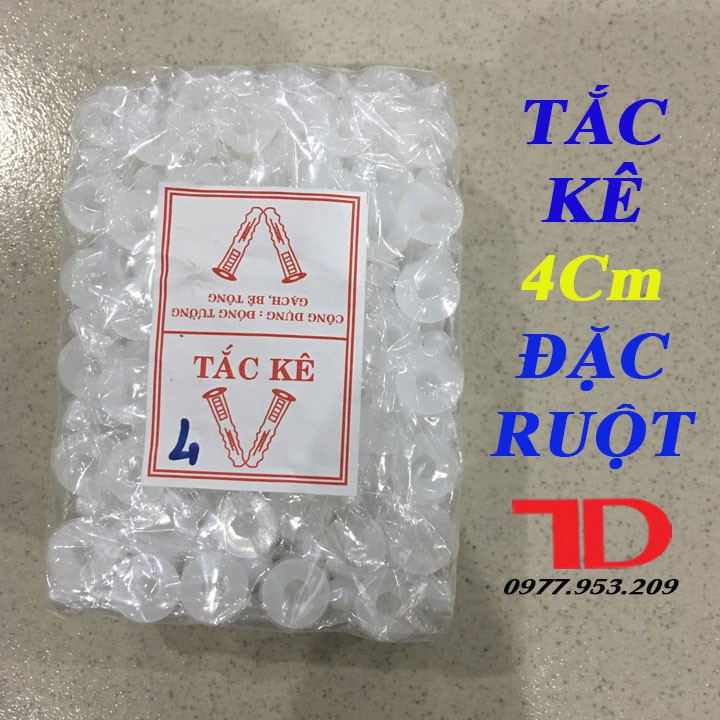 Tắc kê nhựa đặc ruột 4 phân dùng cho mũi 8, 6