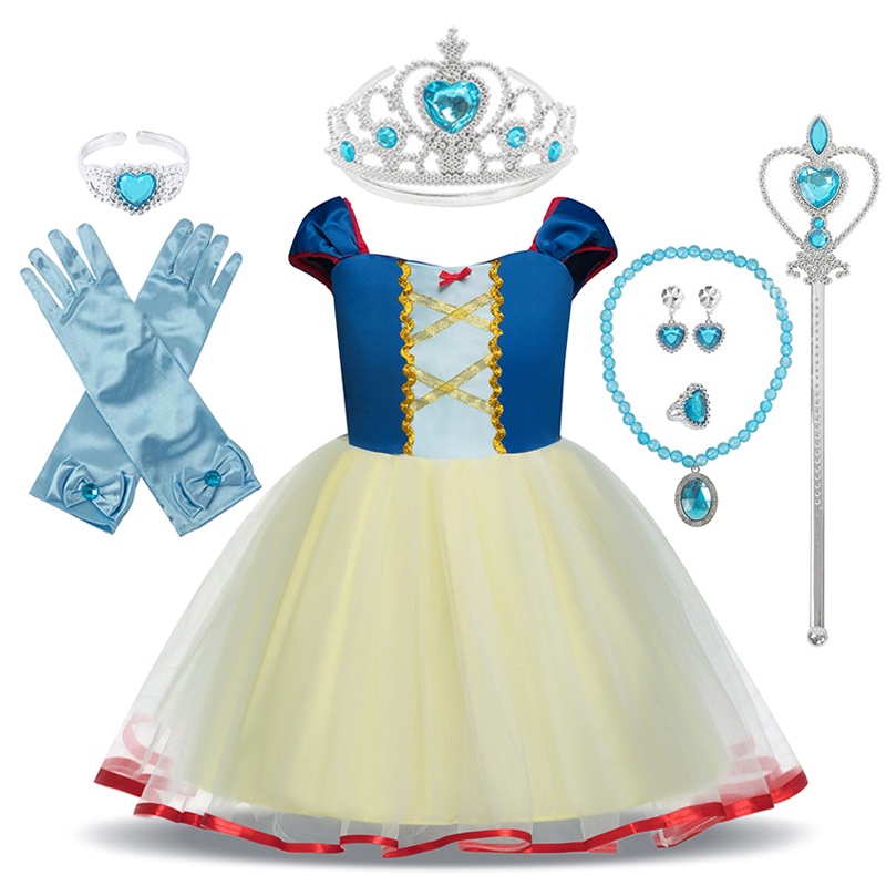 DISNEY Đầm Công Chúa Bạch Tuyết / Nàng Tiên Cá Cho Bé 1 Tuổi E27TSBB