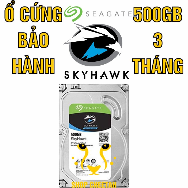 HDD Camera 3.5” Seagate Skyhawk 500GB – Ổ cứng PC chính hãng – Mới 99% – Bảo hành 1-24 tháng – Tháo từ máy nhập khẩu