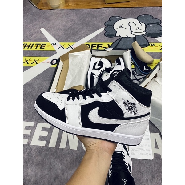 [AGsneaker] Giày thể thao cổ cao màu Black.White đọc kỹ mô tả