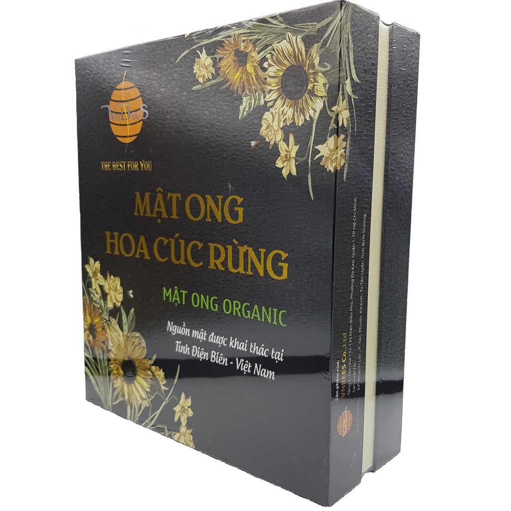 Giới thiệu sản phẩm, trợ giá đến 40%, freeship - HỘP QUÀ TẶNG CAO CẤP - Mật ong Hoa Cúc Rừng VNBEES - Mật ong Organic