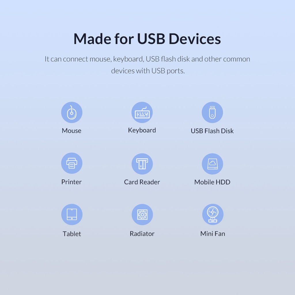 Bộ chia ORICO BT2U3 USB 3.0 10/13/16 12V hỗ trợ sạc tiện dụng chất lượng cao