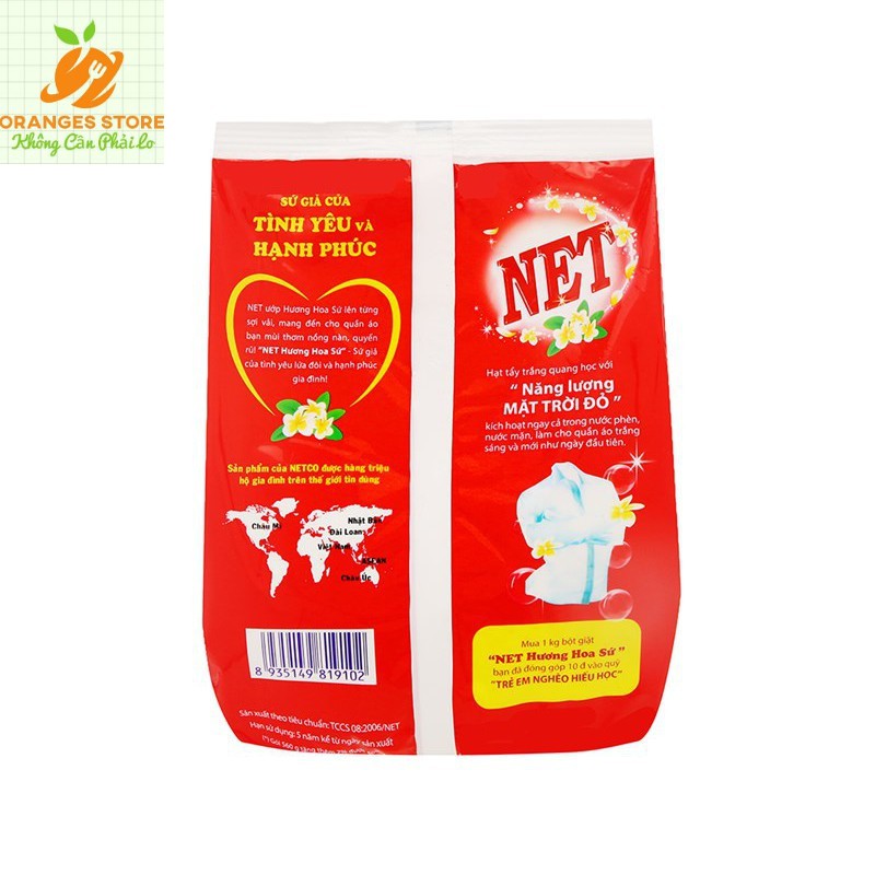 Bột giặt NET hương hoa sứ 600G