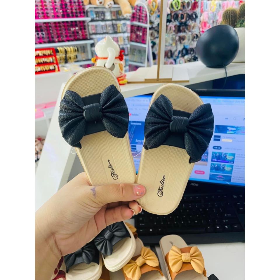 ⚡️[RẺ VÔ ĐỊCH] Dép đính nơ  trẻ em size 17-30, dép lê bé gái đáng yêu