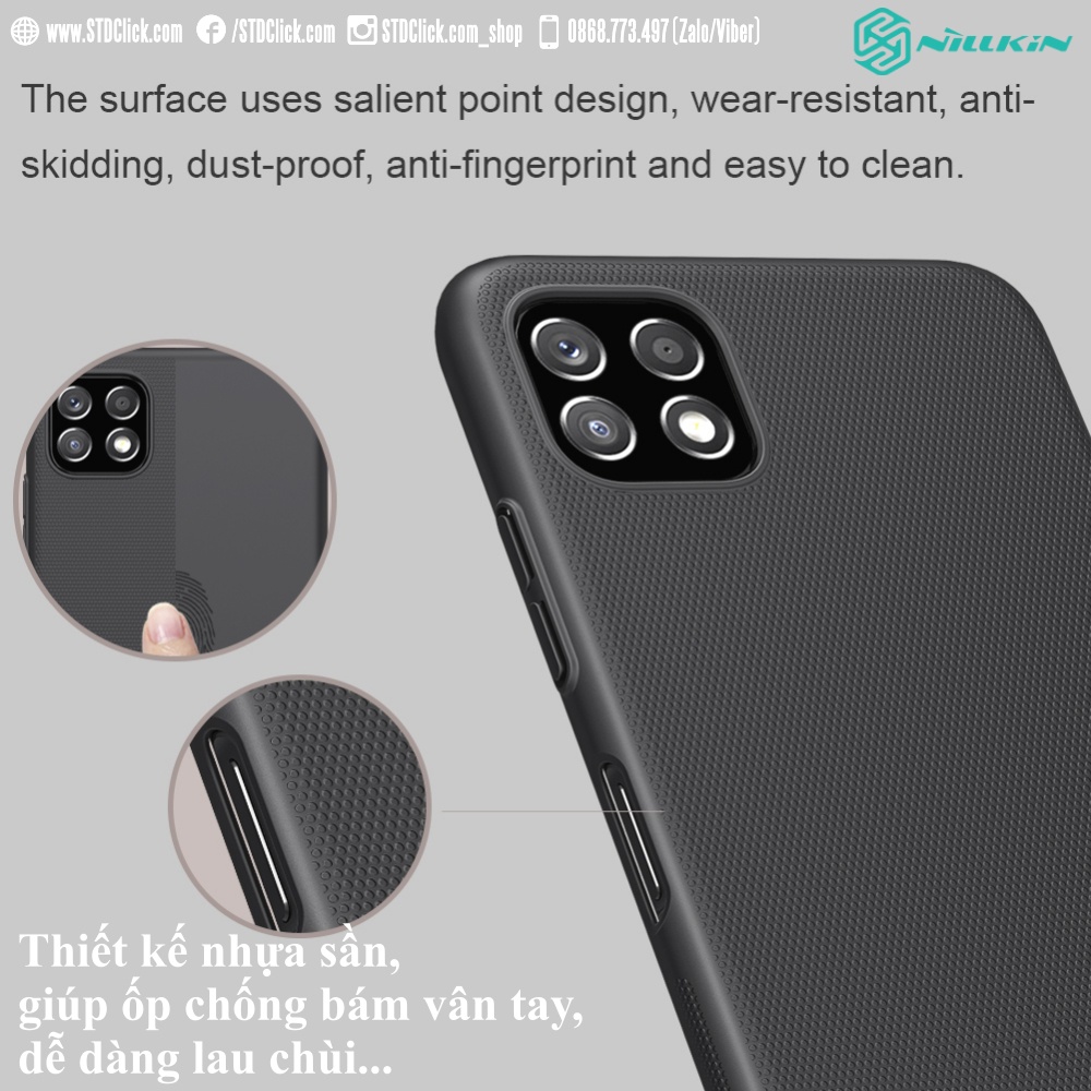 ỐP LƯNG SAMSUNG A22 5G - A22s 5G - F42 5G NILLKIN NHỰA CỨNG CHÍNH HÃNG HÀNG CHUẨN