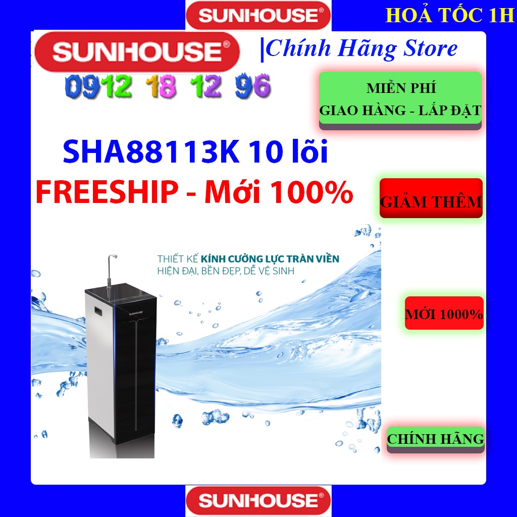 Máy lọc nước RO Sunhouse SHA88113K 10 lõi