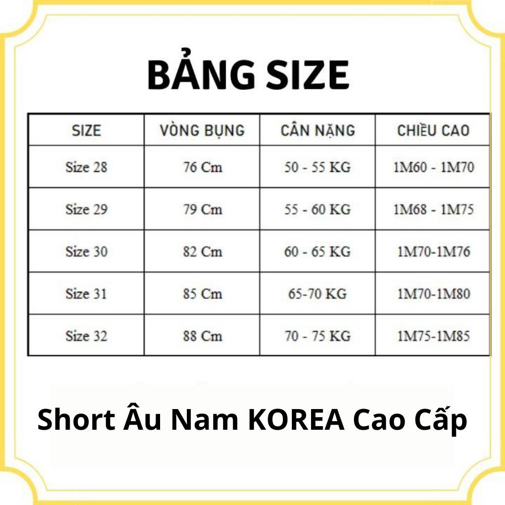 Quần short nam Hàn quốc chất vải âu cao cấp (BAO TEST KIỂM TRA) 6 màu(QUẦN SHORT ÂU ) | BigBuy360 - bigbuy360.vn
