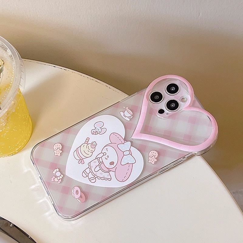 Ốp điện thoại trong suốt họa tiết hoạt hình dễ thương cho Iphone 13 ProMax 11 12 Mini XS I8 I7 Plus