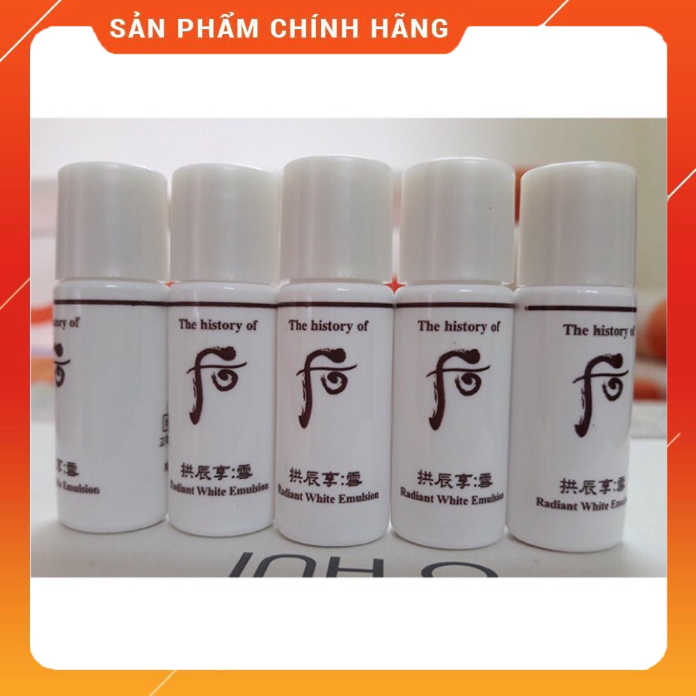 [Mini 5ml] Lọ sữa dương whoo trắng chuyên dưỡng trắng và làm mờ sạm nám - Whoo Gongjinhyang Seol Radiant White Emulsion