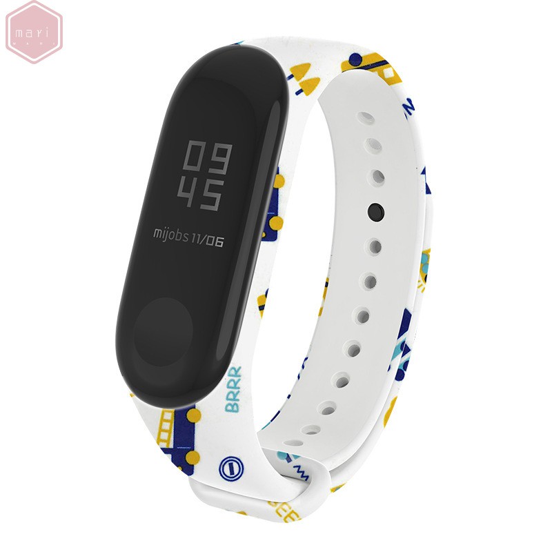 Thông Minh Dây Đeo Thay Thế Chất Liệu Silicon Màu Trơn Cho Xiaomi Mi Band 3 / 4 / 5