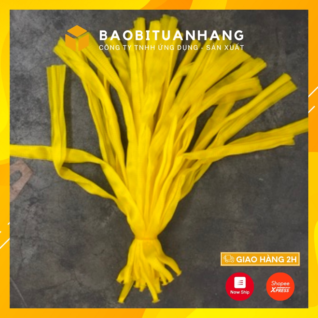 100 túi lưới màu vàng kèm móc đựng hoa quả