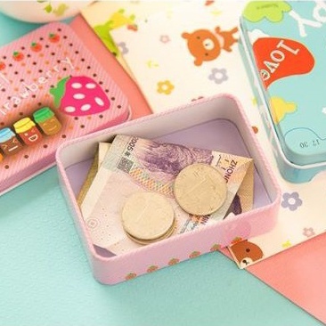 Hộp Thiếc Đựng Tiền Xu In Hình Hoạt Hình Dễ Thương Cho Bé