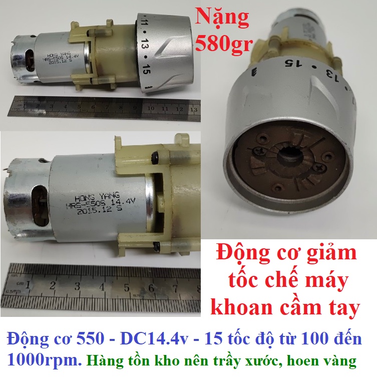 Động cơ giảm tốc cỡ trung Motor 550, 775