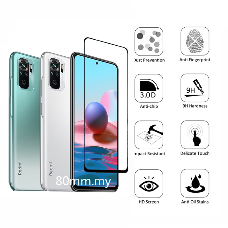 Xiaomi Redmi Note 10 Pro Screen Protector Tempered Glass For Xiaomi Redmi Note 10 9T 9S 9 Pro Mi 10T Pro Lite Poco M3 X3 NFC Full Coverage Screen Protector + Camera Lens Protector
