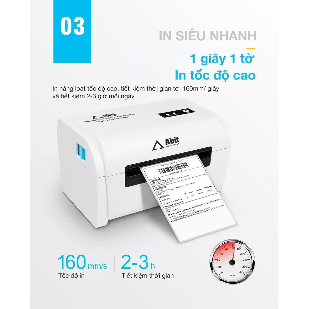 Máy In Nhiệt Nhãn Vận Đơn Giao Hàng TMĐT iZamo Tem Nhãn Vận Chuyển A6 Phiếu Gửi Hoa Don Shopee cho iPhone Android Mac
