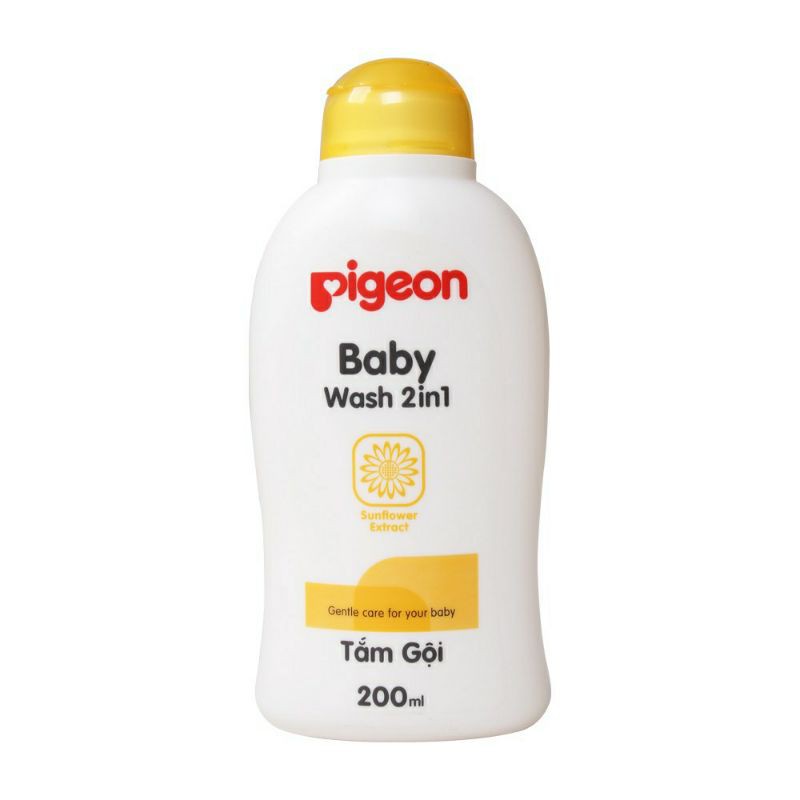 Sữa tắm gội Pigeon hoa hướng dương 200ml - Pigeon Baby Wash 2 in 1
