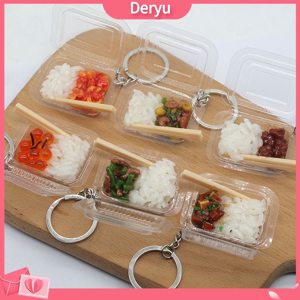 Deryu| Mô Hình Thức Ăn Nhanh Mini Bằng PVC Trang Trí Xe Hơi