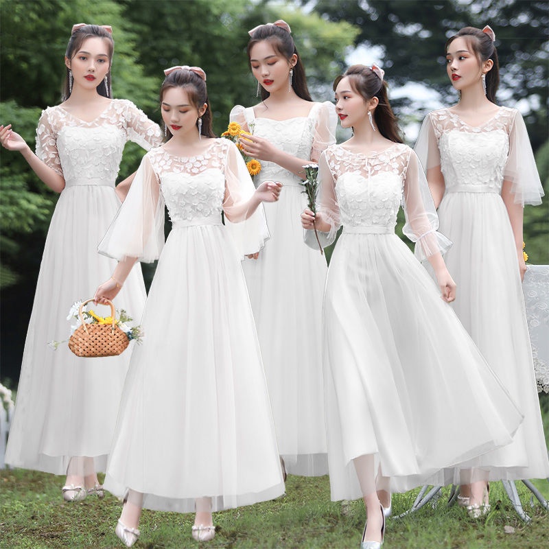 Chân Váy Chữ A Dáng Dài Phong Cách Hàn Quốc Kiểu Mới Cho Phù Dâu