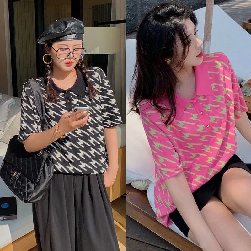 Áo polo họa tiết ziczac mẫu mới ulzzang | BigBuy360 - bigbuy360.vn