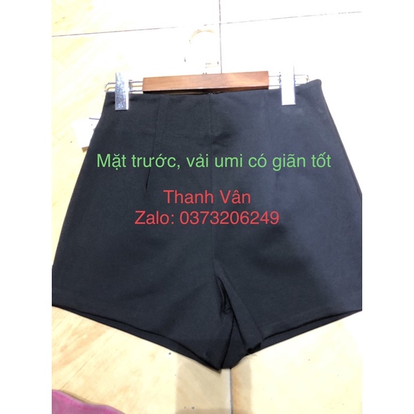 Quần short vải umi co giãn khóa sau siêu đẹp