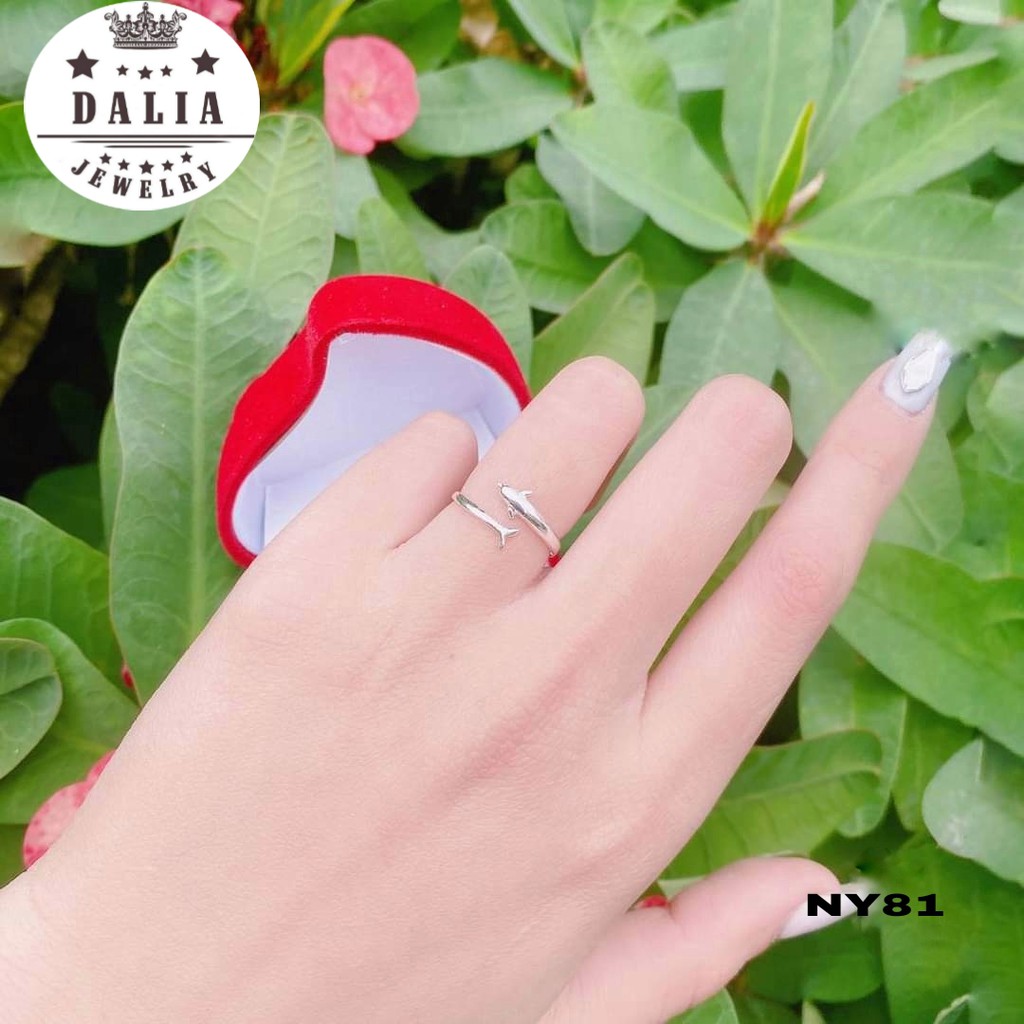 Nhẫn Bạc Nữ DaLiA Jewelry Nhẫn Cá Heo Tùy Chỉnh Size