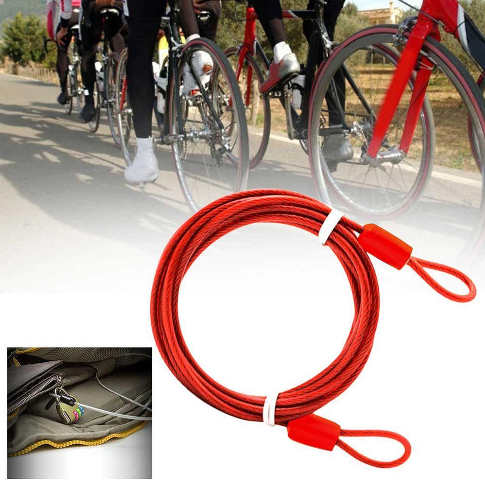 LANFY Dây Khóa Xe Đạp / Mũ Bảo Hiểm Bằng Thép Chống Trộm Siêu Bền Tiện Dụng