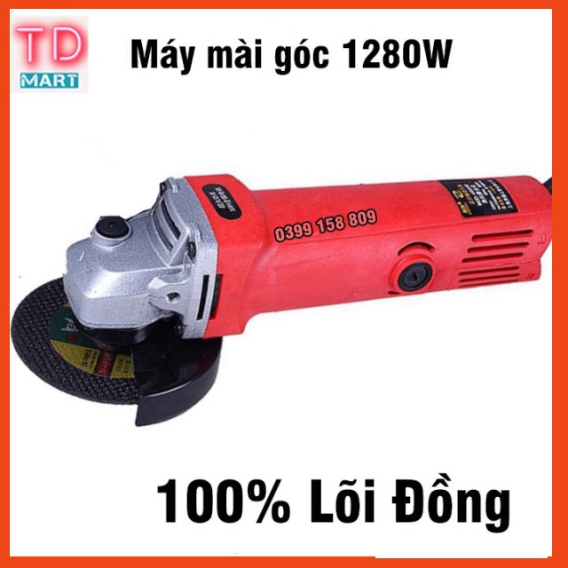 Máy mài góc -  máy cắt cầm tay giá rẻ Công Suất 1280W - lõi đồng 100% tặng đá cắt