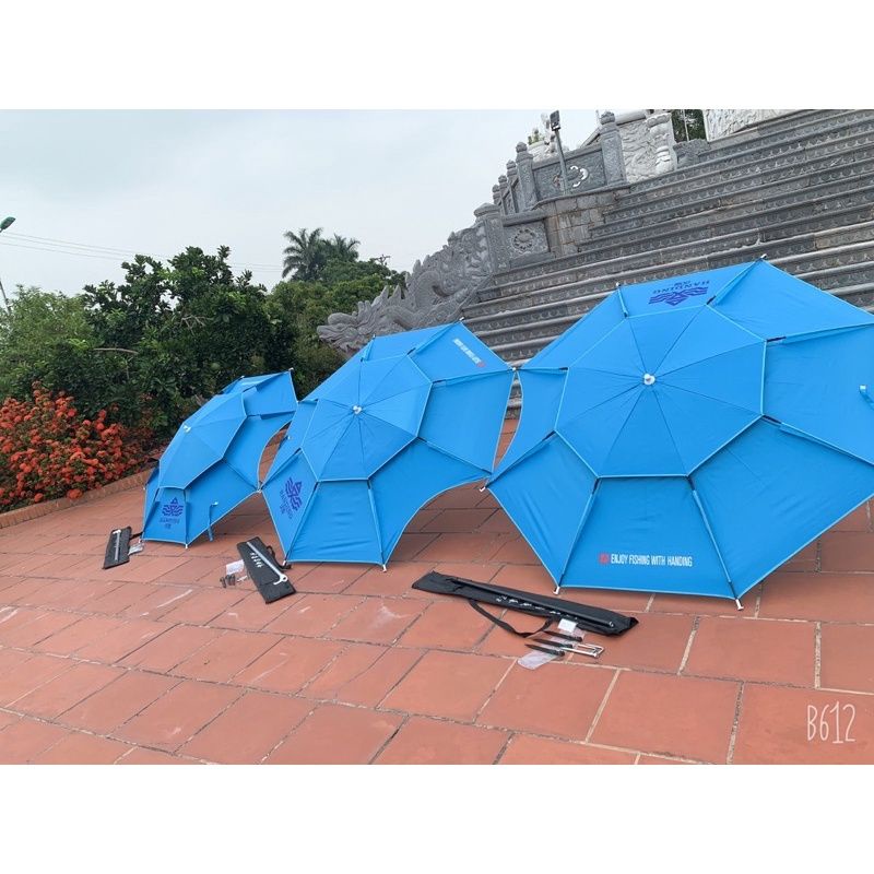 Ô câu cá Handing cao cấp 2 tầng, vải Oxford công nghệ phủ 5 lớp/cách nhiệt/chống thấm/thiết kế tiện 