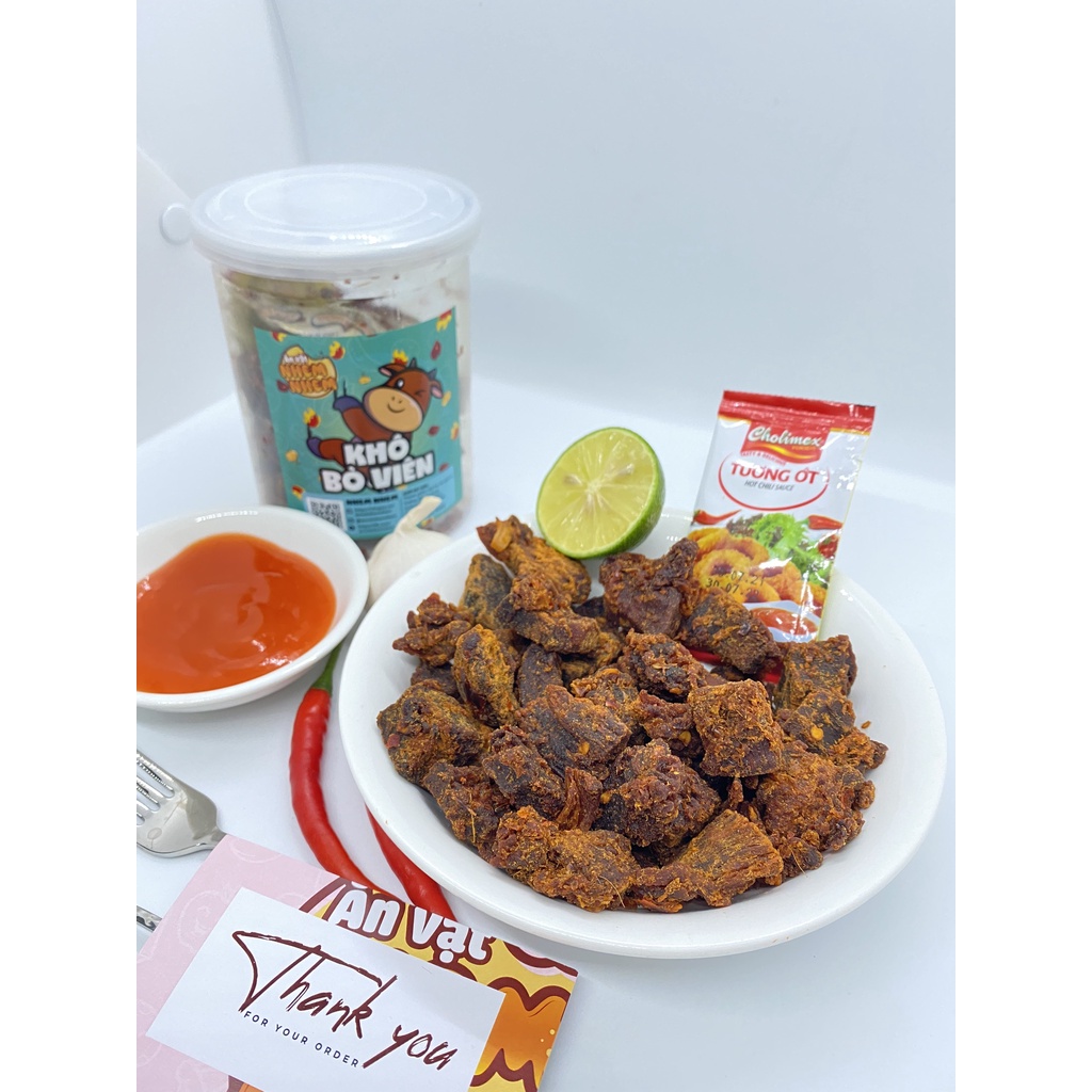 Khô bò viên Nhem Nhem 250g Đồ ăn vặt Hà Nội vừa rẻ vừa ngon | BigBuy360 - bigbuy360.vn
