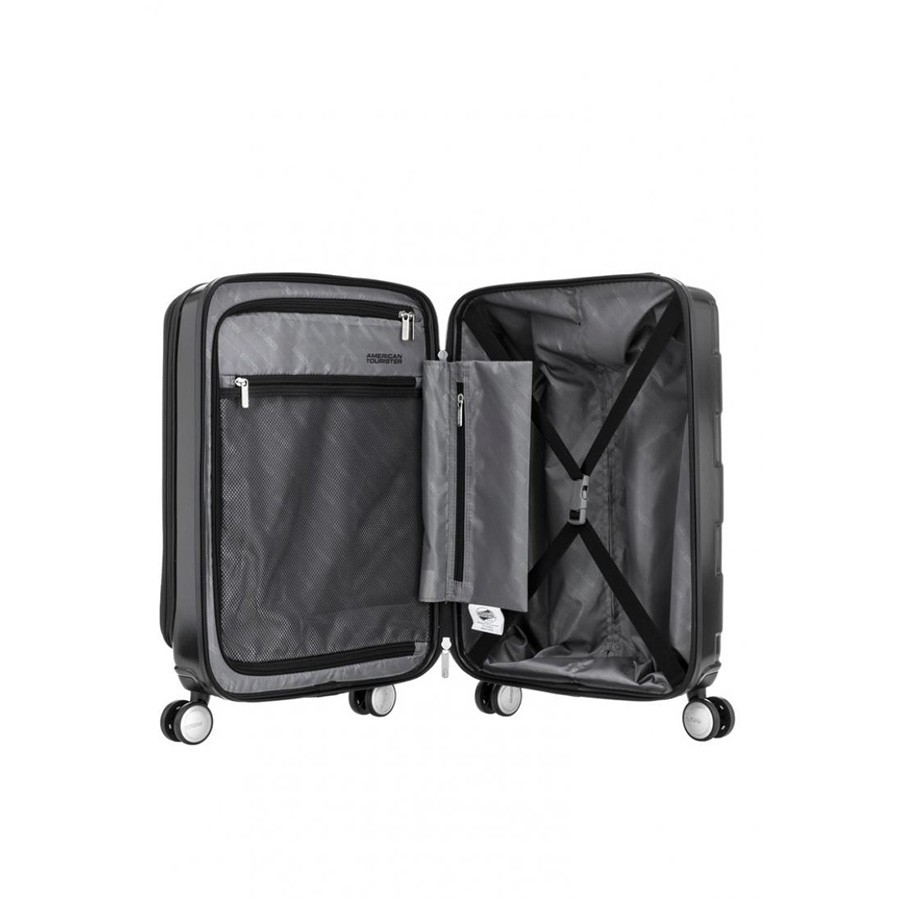 Nhập &lt;MABRGMV4&gt; giảm 15% tối đa 30KVali nhựa American Tourister DX1*09001 Faro TSA - Size Cabin 55/20 EXP - Màu Đen