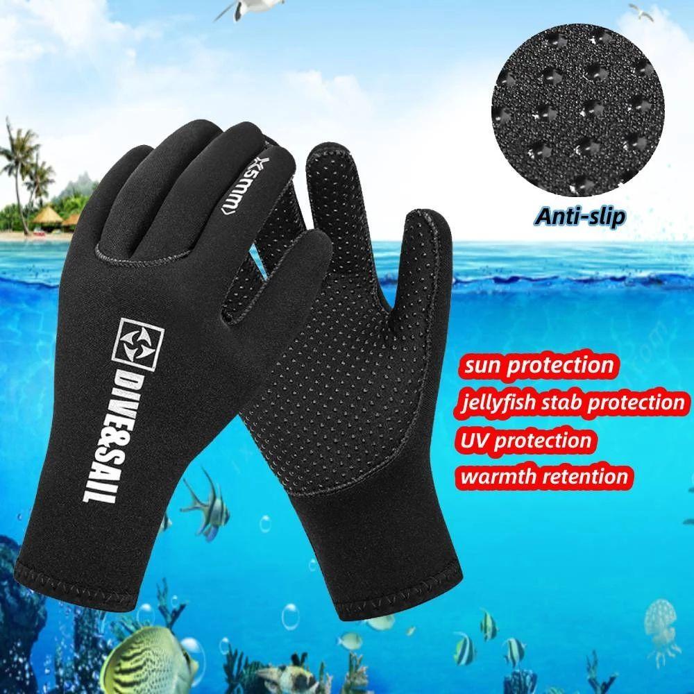 Găng Tay Lặn Biển Giữ Ấm Dày 3mm Chất Liệu Cao Su Tổng Hợp