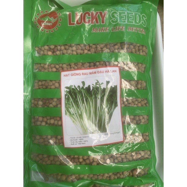 1kg hạt giống rau mầm Đậu Hà Lan (rau mầm ăn rất ngọt và thơm, được thu hoạch 2 lần)