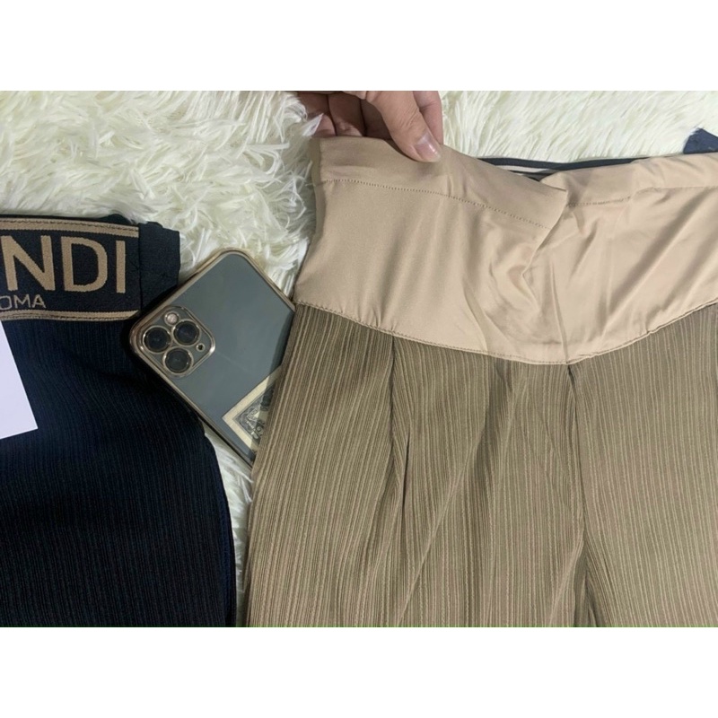 (video ảnh thật)Quần bầu cạp chữ chất thun tăm lạnh -thoải mái cho mẹ ,an toàn cho be- quanbaudep tkutrang