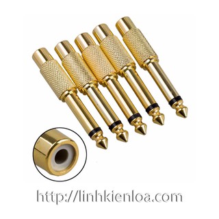 Jack chuyển 6.35mm ra AV , Jack mạ đồng chống nhiễu