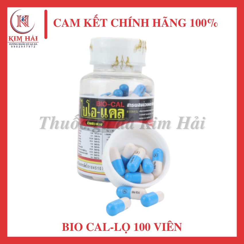 Bio cal-lọ 100 viên-bổ sung canxi hằng ngày dành cho gà đá.
