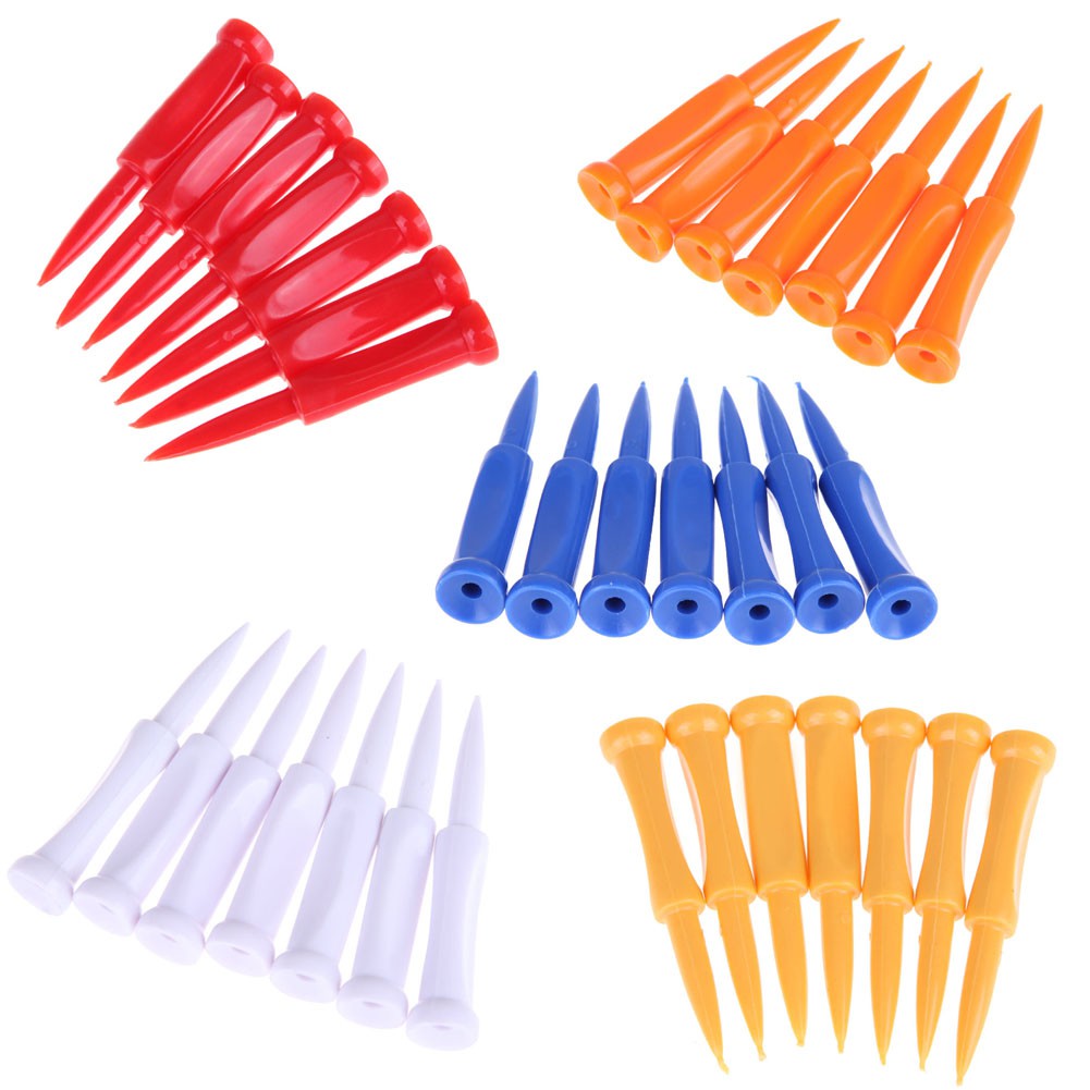 New Promotion 35pcs/pack Golf Tees Plastic Castle Tee Height Control Step Down 68mm Drop Shipping