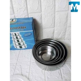 Bộ Thố Lạnh Inox 5 Món, thố đựng thực phẩm, thố dùng trong nhà hàng, quán ăn