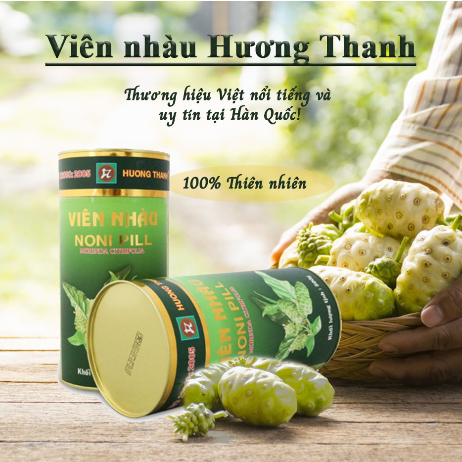 Viên Nhàu Hương Thanh Noni Pill 500g - [흐엉타잉] 노니 환 / 500g