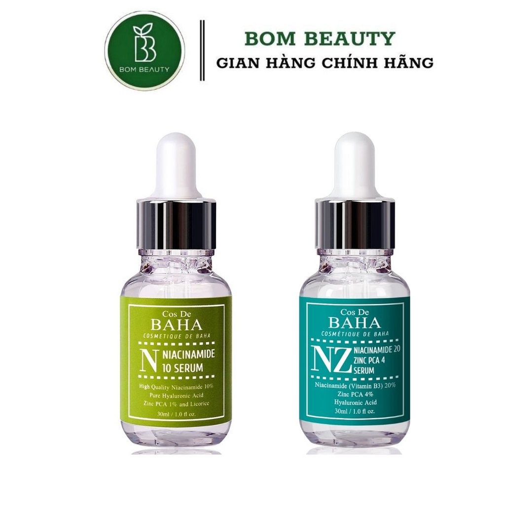 Serum dưỡng sáng, se khít lỗ chân lông Cos De Baha Niacinamide 10 serum