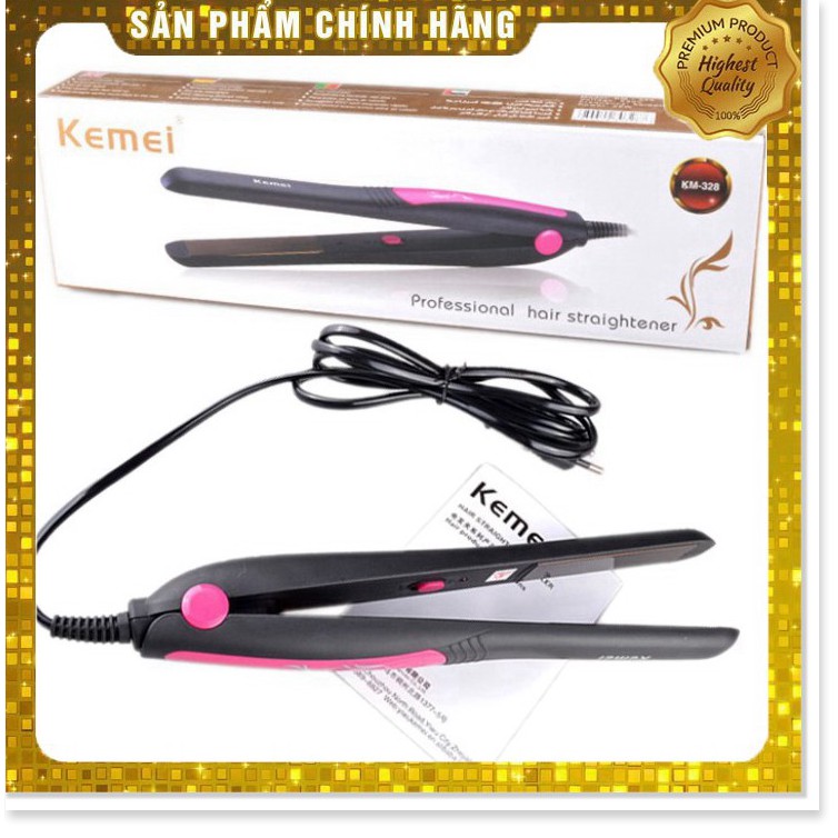 HOT Máy kẹp duỗi thẳng tóc Kemei KM-328 giá rẻ, bảo hành chính hãng tphcm sieu RE