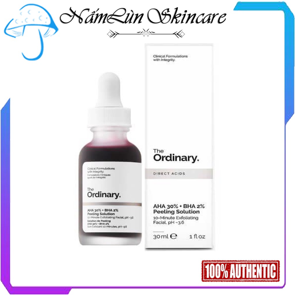 Tẩy Da Chết The Ordinary AHA 30% + BHA 2% Peeling Solution, Tẩy Tế Bào Chết Peel Da The Ordinary 30ml