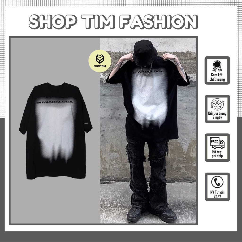 Áo Thun Wash Loang Unisex TIM FASHION - Áo phông 100% Cotton Tay Lỡ, Form rộng Nam Nữ Phong Cách Streetwear. 01