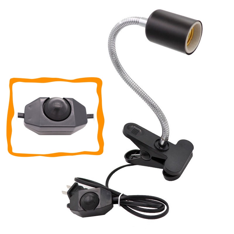 Kẹp đèn sưởi cho rùa và bò sát tia UVA UVB, tặng 75w bóng đèn sưởi cho thú cưng