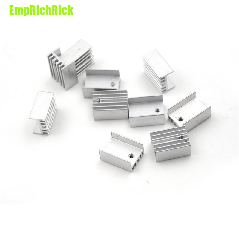 Set 10 Miếng Tản Nhiệt Bằng Nhôm Cho Bán Dẫn To-220 Transistor 20x15 X 10mm 0 0 0 0 0 0 0 0