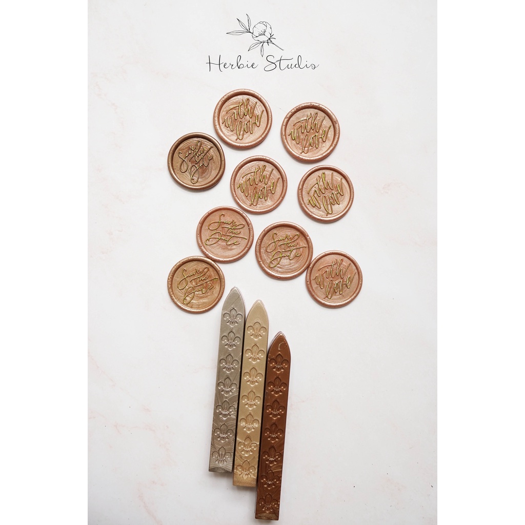 CON DẤU SÁP mẫu SAVE THE DATE