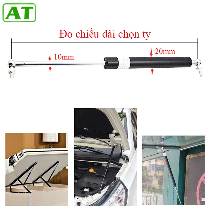 Ty Thủy Lực Chống Cốp Nắp Capo Ô Tô 500N (50KG) Dài 40cm Đến 80cm Giá Bán 1 Cái