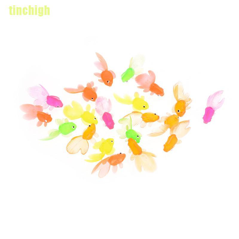 Bộ 20 Con Cá Giả Bằng Cao Su Mềm Dùng Trang Trí