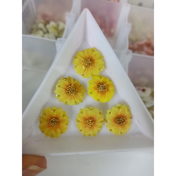 hoa bột dán móng chân